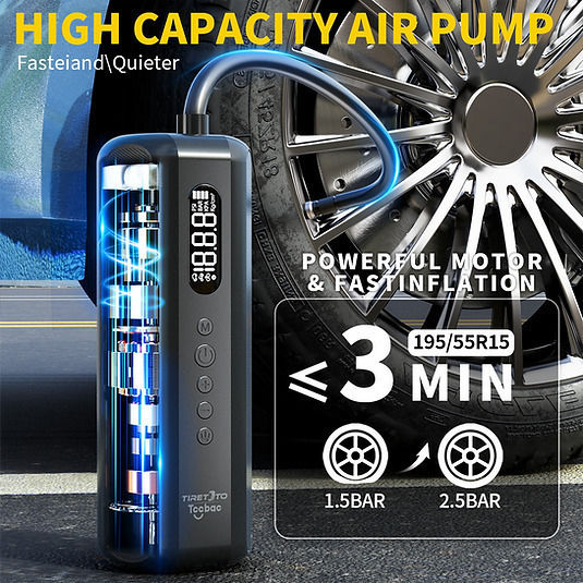 TCCBAC TC-AP-B03 - Car Pump 5200mAh 150PSI Air flow 16 L/MIN