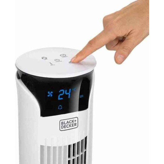 Black & Decker Επιδαπέδιος Ανεμιστήρας Tower Fan BXEFT48E White