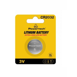 POWERTECH PT-1208 Μπαταρία Λιθίου CR2032, 3V, 1τμχ POWERTECH PT-1208 Μπαταρία Λιθίου CR2032, 3V, 1τμχ