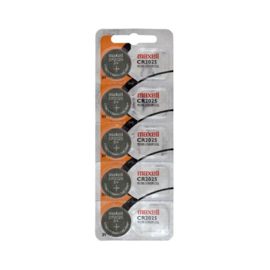 MAXELL CR2025 Μπαταρία Λιθίου 3v, 5τμχ MAXELL CR2025 Μπαταρία Λιθίου 3v, 5τμχ