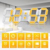 EDUP EH-LED1319 3D LED Wall Clock 9.5? Remote Control Digital Nightlight