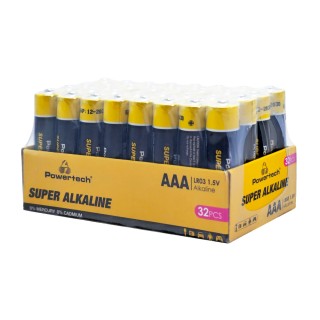 Powertech PT-1402 Αλκαλικές Μπαταρίες Super Alkaline AAA 1.5V 32τμχ Powertech PT-1402 Αλκαλικές Μπαταρίες Super Alkaline AAA 1.5V 32τμχ