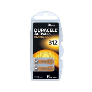 Duracell 312 Μπαταρίες Ακουστικών Βαρηκοΐας Activair 1.45V 6τμχ