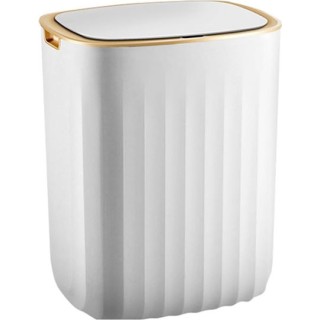 Home Use HUH-0147 Κάδος Απορριμμάτων Αυτόματο Άνοιγμα, 12lt, Λευκός