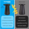 HOME USE HUH-0235 Πτυσσόμενο Καρεκλάκι με Μαξιλάρι, Αντοχή έως 250kg, 25.5x45cm, Μαύρο