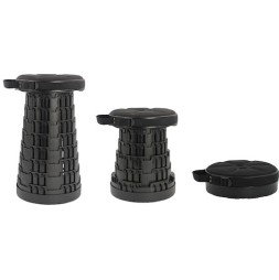 HOME USE HUH-0235 Πτυσσόμενο Καρεκλάκι με Μαξιλάρι, Αντοχή έως 250kg, 25.5x45cm, Μαύρο