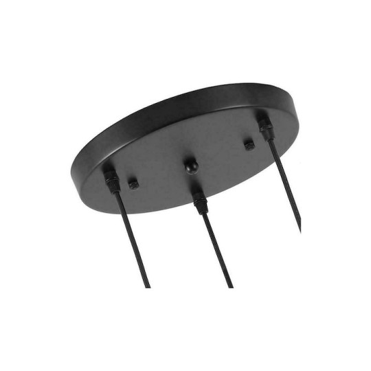 Powertech HLL-0004 Κρεμαστό Φωτιστικό Μαύρο Πλέγμα με Ντουί E27 20x20εκ.