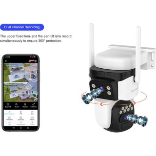 VSTARCAM CB621DR Smart Ηλιακή Κάμερα CB621DR dual lens 3MP, WiFi, SD, PTZ, IP66