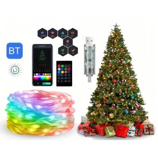 Powertech HLL-0132 Smart LED Strip USB 5V RGB Light 15m with Power Supply & Remote Control