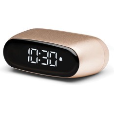 Lexon  LR154D Επιτραπέζιο Ψηφιακό Ρολόι LCD Πλαστικό με Ξυπνητήρι Χρυσό