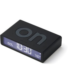 Lexon Flip Classic Επιτραπέζιο Ψηφιακό Ρολόι LCD Πλαστικό με Ξυπνητήρι Μαύρο