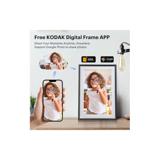 KODAK RCF-1018 Ψηφιακή Κορνίζα  με 10.1" Οθόνη Αφής, 1+32GB, Wi-Fi, Μαύρη