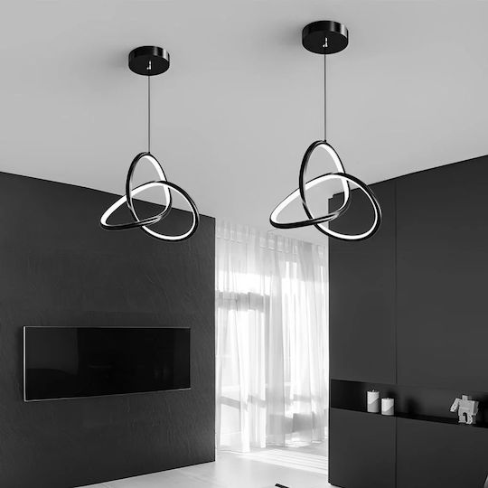 POWERTECH HLL-0123 LED Φωτιστικό Οροφής , 15W, 4000K, Φ22cm x 1m, Μαύρο