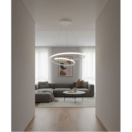 POWERTECH HLL-0153 LED Φωτιστικό Οροφής , 25W, 4000K, Φ40cm, 1m, Λευκό