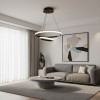 POWERTECH HLL-0154 LED Φωτιστικό Οροφής , 25W, 4000K, Φ40cm, 1m, Μαύρο