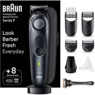 Braun Series 7 Trimmer Μηχανή Επαναφορτιζόμενη Black / Slate Grey BT7441