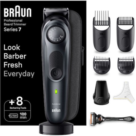Braun Series 7 Trimmer Μηχανή Επαναφορτιζόμενη Black / Slate Grey BT7441 Braun Series 7 Trimmer Μηχανή Επαναφορτιζόμενη Black / Slate Grey BT7441