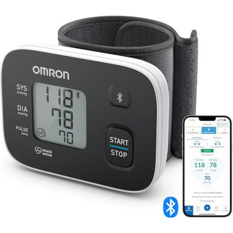 Omron RS3 Intelli IT Ψηφιακό Πιεσόμετρο Καρπού με Bluetooth (HEM-6161T-D)