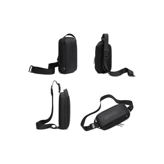 GOLDEN WOLF GXB00131 Τσάντα Μέσης Αδιάβροχη Μαύρη