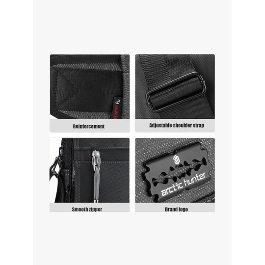 ARCTIC HUNTER K00092 Τσάντα Ώμου 6L, Μαύρη ARCTIC HUNTER K00092 Τσάντα Ώμου 6L, Μαύρη