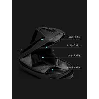 ARCTIC HUNTER XB00121 Τσάντα Crossbody 5.5L, Μαύρη ARCTIC HUNTER XB00121 Τσάντα Crossbody 5.5L, Μαύρη