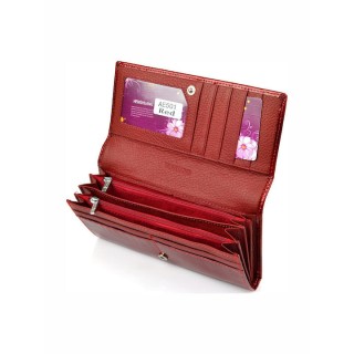 HENGHUANG LBAG-0008 Γυναικείο Πορτοφόλι Δερμάτινο Κόκκινο