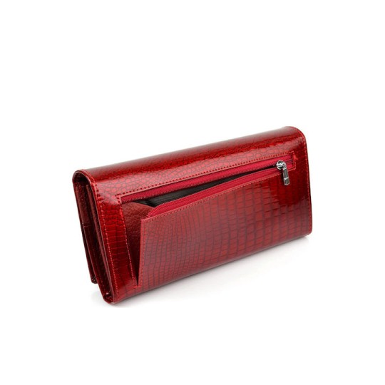 HENGHUANG LBAG-0008 Γυναικείο Πορτοφόλι Δερμάτινο Κόκκινο