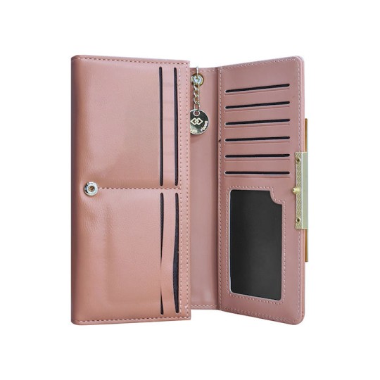 Roxxani LBAG-0015 Μεγάλο Γυναικείο Πορτοφόλι Ροζ