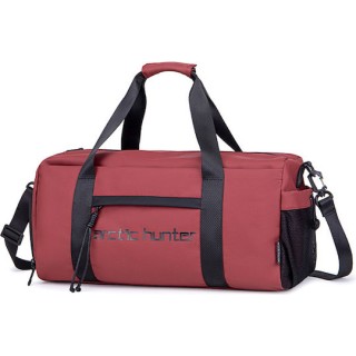 ARCTIC HUNTER LX00537 Τσάντα Ταξιδίου με Θήκη Παπουτσιών, 25L, Κόκκινη