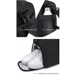 ARCTIC HUNTER LX00537 Τσάντα Ταξιδίου με Θήκη Παπουτσιών, 25L, Κόκκινη