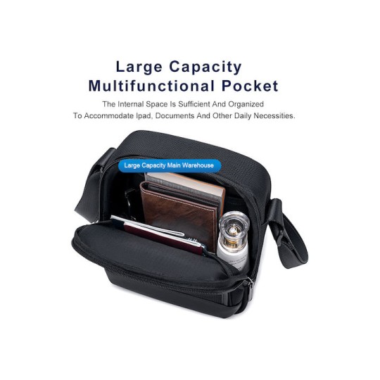 Arctic Hunter Τσάντα Ώμου K00689 2.7L, Μαύρη