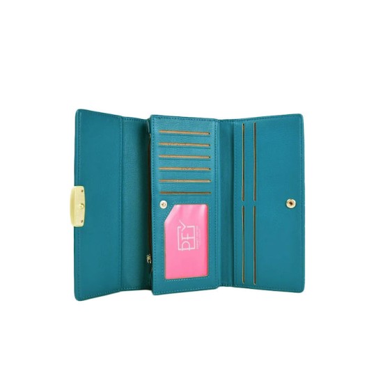 ROXXANI LBAG-0017 Μεγάλο Γυναικείο Πορτοφόλι Μπλε