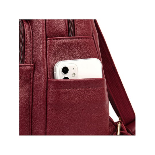 Balidaishu LBAG-0010 Γυναικεία Τσάντα Πλάτης Μπορντό