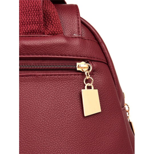 Balidaishu LBAG-0010 Γυναικεία Τσάντα Πλάτης Μπορντό