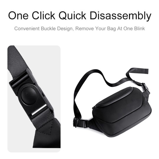 Arctic Hunter Men's Bag Sling Y00561 Black