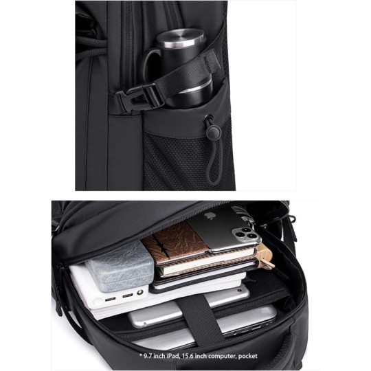 Arctic Hunter Waterproof Backpack for 15.6" Laptop Black B00531-BK