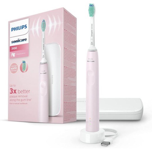 Philips Sonicare Series 3100 HX3673/11 Ηλεκτρική Οδοντόβουρτσα Ροζ