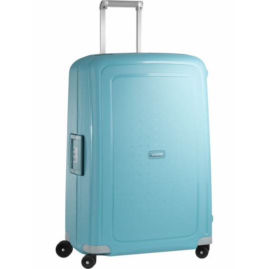 Samsonite S'cure Spinner 75/28 102 Lt Aqua Blue Travel Suitcase Samsonite S'cure Spinner 75/28 102 Lt Aqua Blue Travel Suitcase