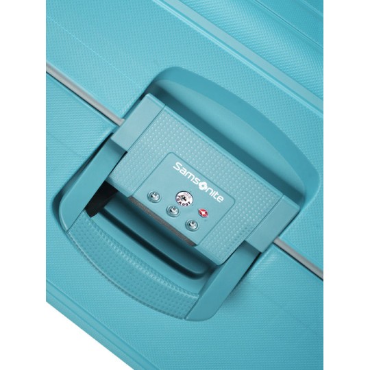 Samsonite S'cure Spinner 75/28 102 Lt Aqua Blue Travel Suitcase Samsonite S'cure Spinner 75/28 102 Lt Aqua Blue Travel Suitcase