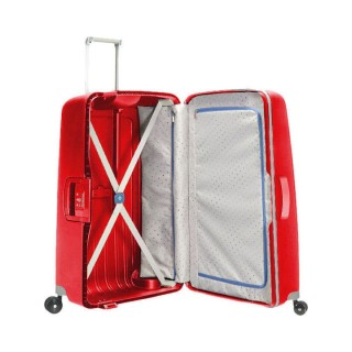 Samsonite S'cure 75/28 Μεγάλη Βαλίτσα Ταξιδίου Σκληρή Κόκκινη 75εκ.