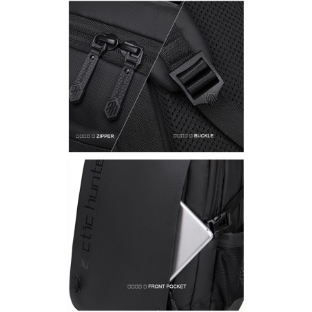 ARCTIC HUNTER B00530 Τσάντα Πλάτης με Θήκη Laptop 15.6", 24L Μαύρη