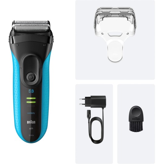 Braun Series 3 ProSkin 3040s Electric Shaver Black/Blue