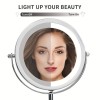 HOME USE HUH-0185 Επιτραπέζιος Καθρέφτης με LED Φως Ασημί