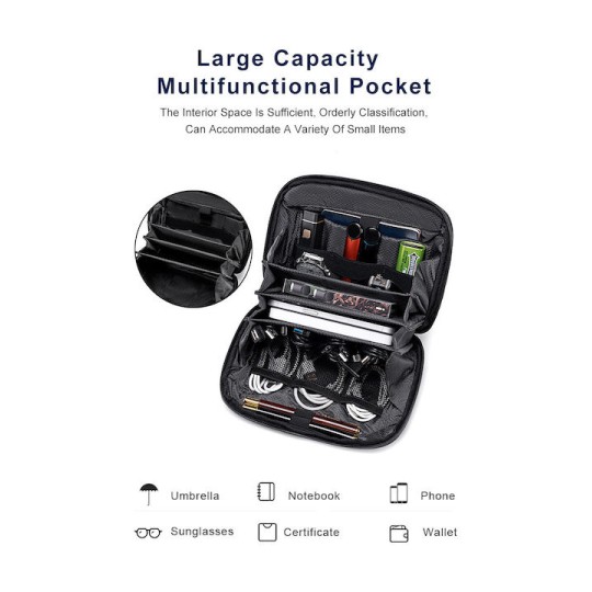 ARCTIC HUNTER K00613 Τσάντα Χειρός 2.7L, Μαύρη ARCTIC HUNTER K00613 Τσάντα Χειρός 2.7L, Μαύρη