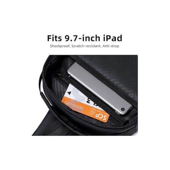 GOLDEN WOLF GXB00725 Τσάντα Crossbody 4L, Μαύρη
