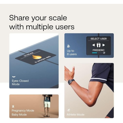 Withings Body Smart Ζυγαριά σε Μαύρο χρώμα