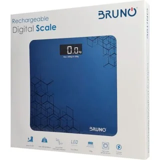 BRUNO BRN-0073 Ψηφιακή Ζυγαριά έως 180kg, Επαναφορτιζόμενη Μπλε