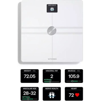Withings Body Comp Smart Ζυγαριά με Λιπομετρητή Λευκό