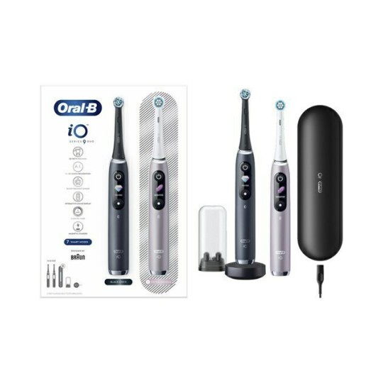 Oral-B iO9 Duo Pack Black Onyx & Rose Ηλεκτρική Οδοντόβουρτσα 2τμχ 81770087