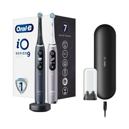Oral-B iO9 Duo Pack Black Onyx & Rose Ηλεκτρική Οδοντόβουρτσα 2τμχ 81770087